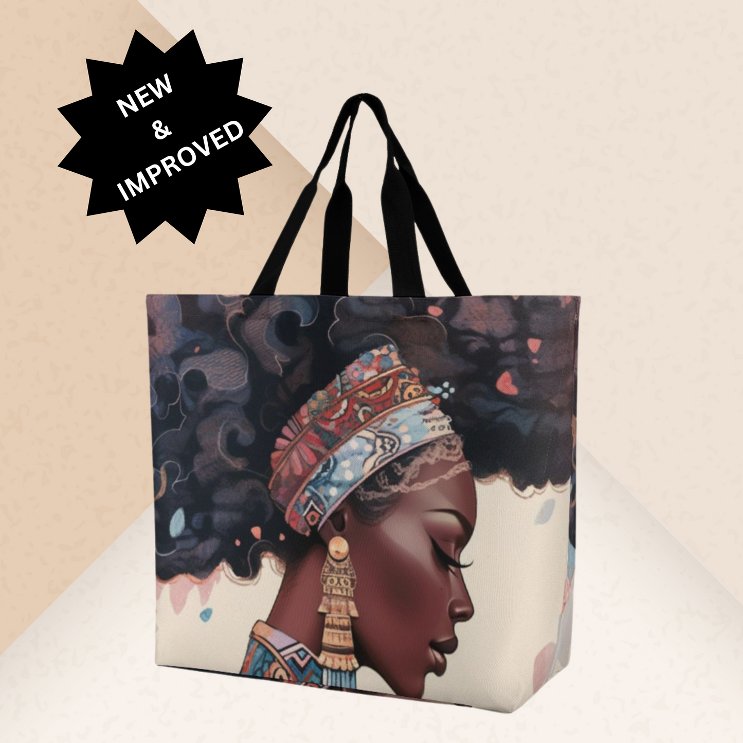 Cultural Elegance Shopping Tote Bag