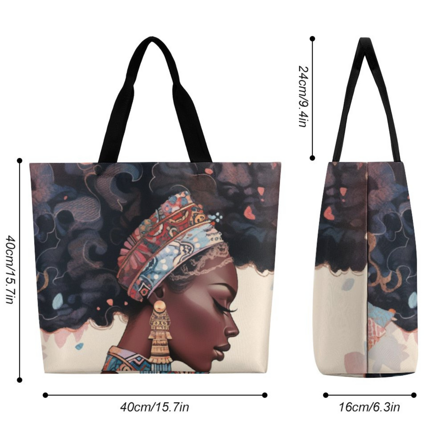 Cultural Elegance Shopping Tote Bag