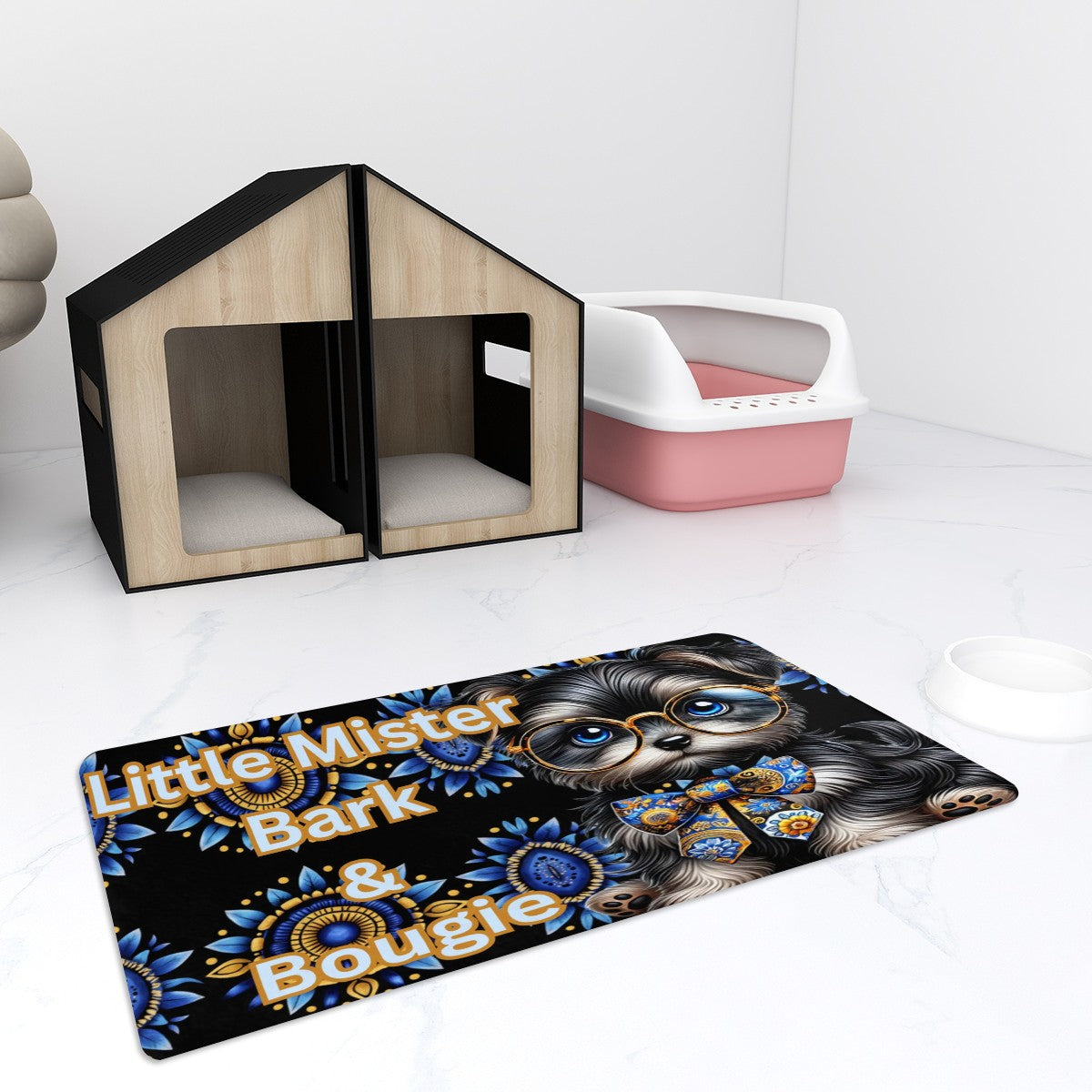 Little Mister Bark & Bougie Dog Food Mat