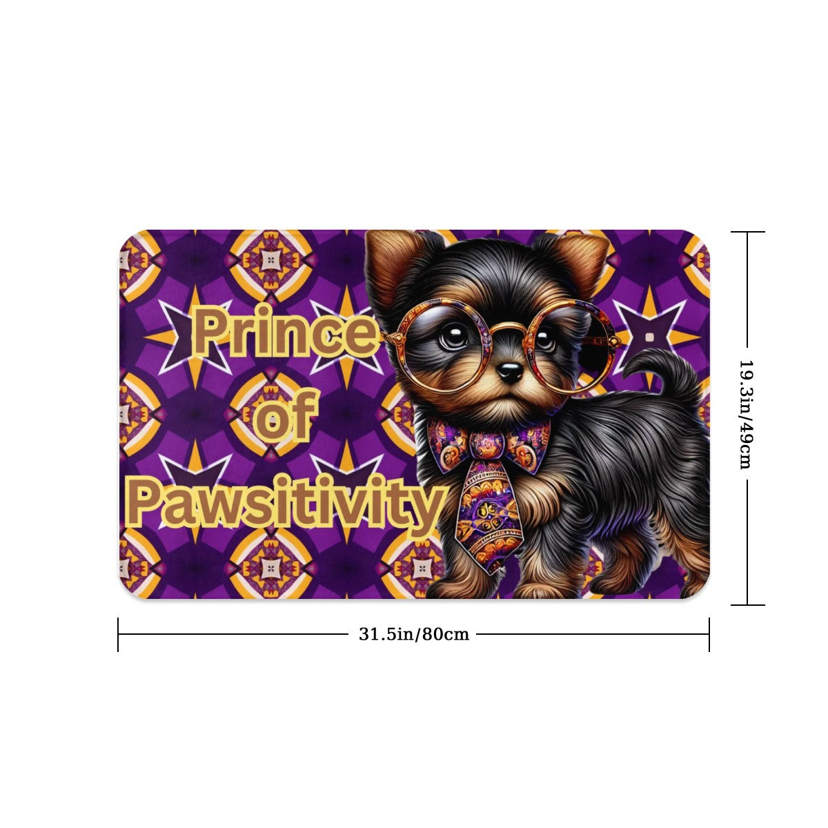 Prince of Pawsitivity Dog Food Mat