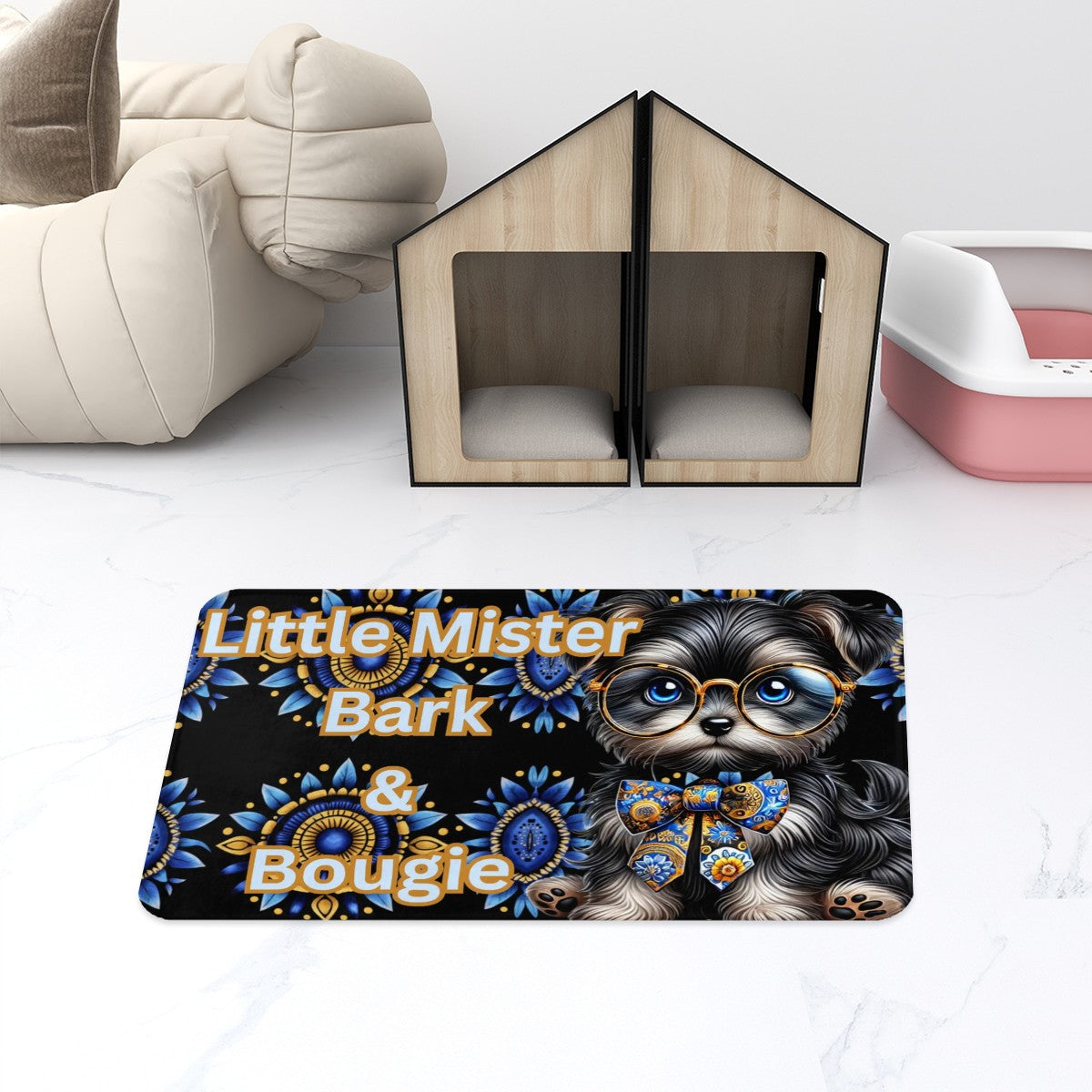 Little Mister Bark & Bougie Dog Food Mat