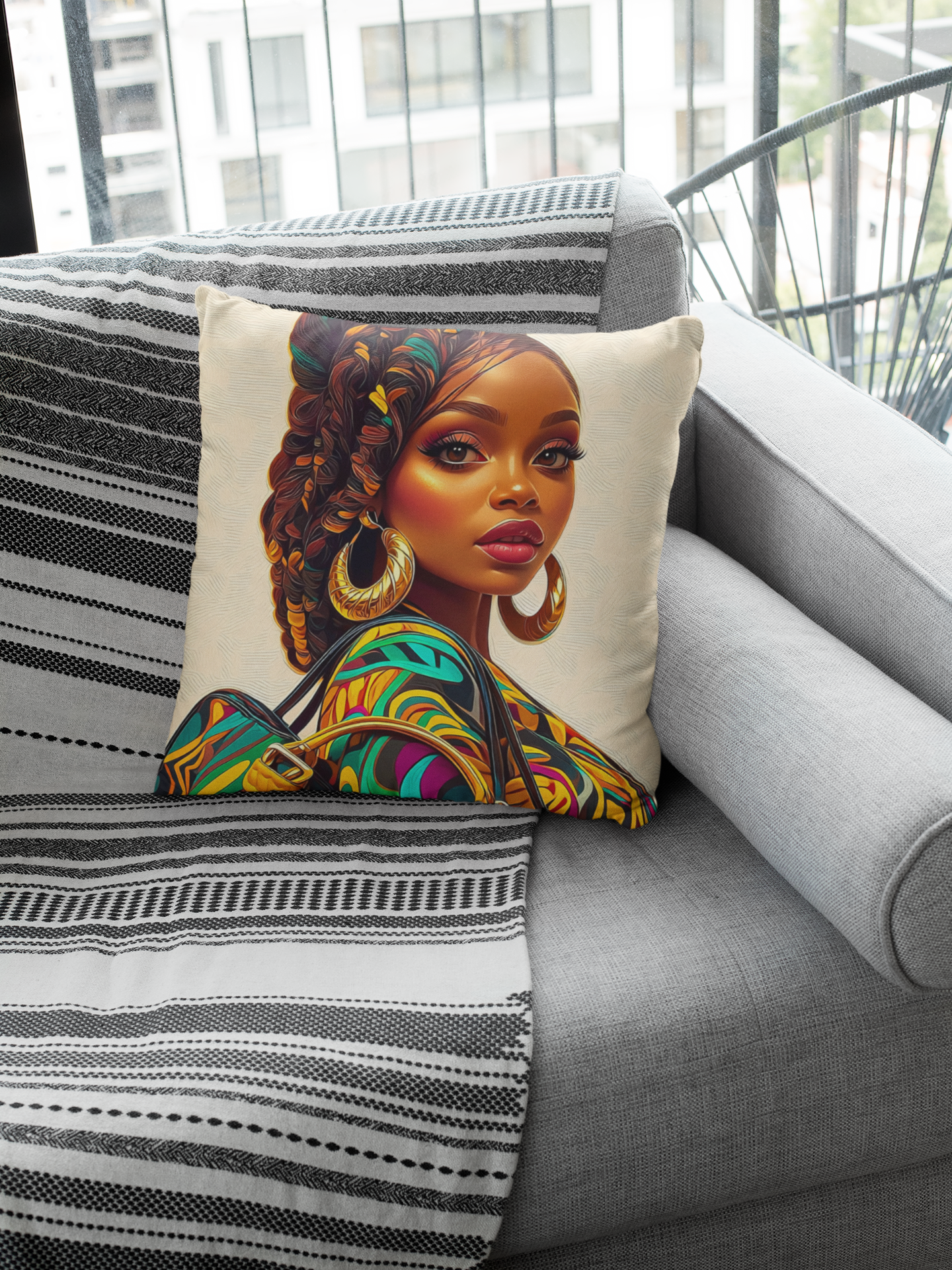 Crowned in Color Faux Suede Accent Pillow