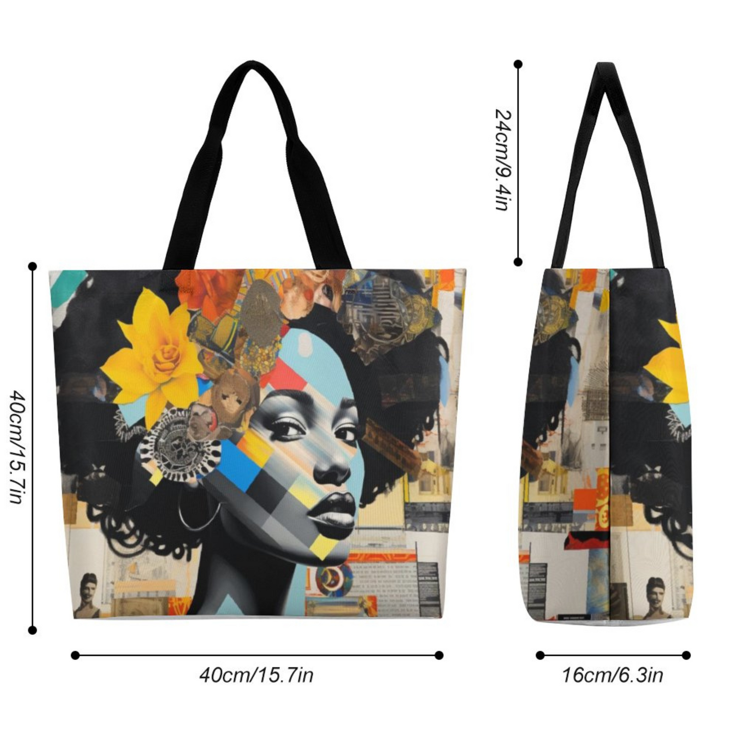 Urban Mosaic Artistic Expression Shopping Tote Bag