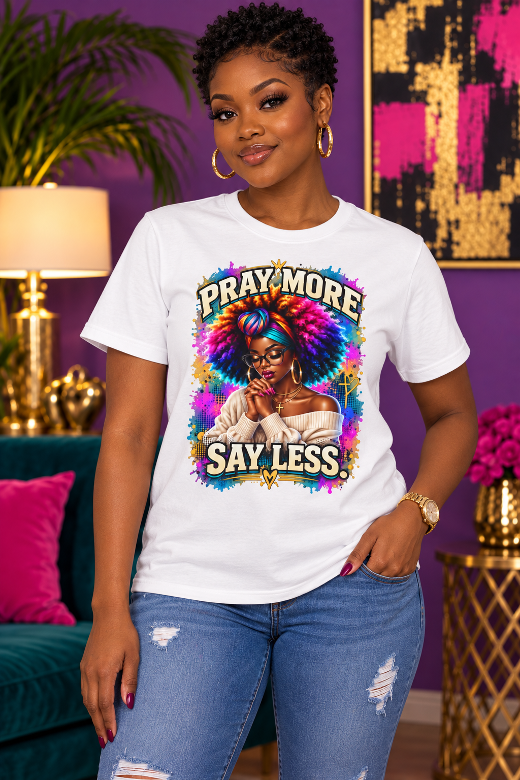 Pray More, Say Less Graphic Tee