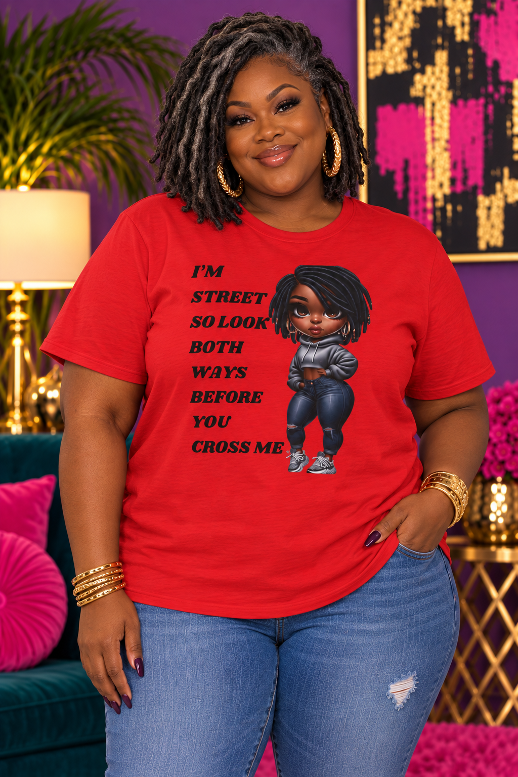 "Cross With Caution" Unisex Heavy Cotton Tee
