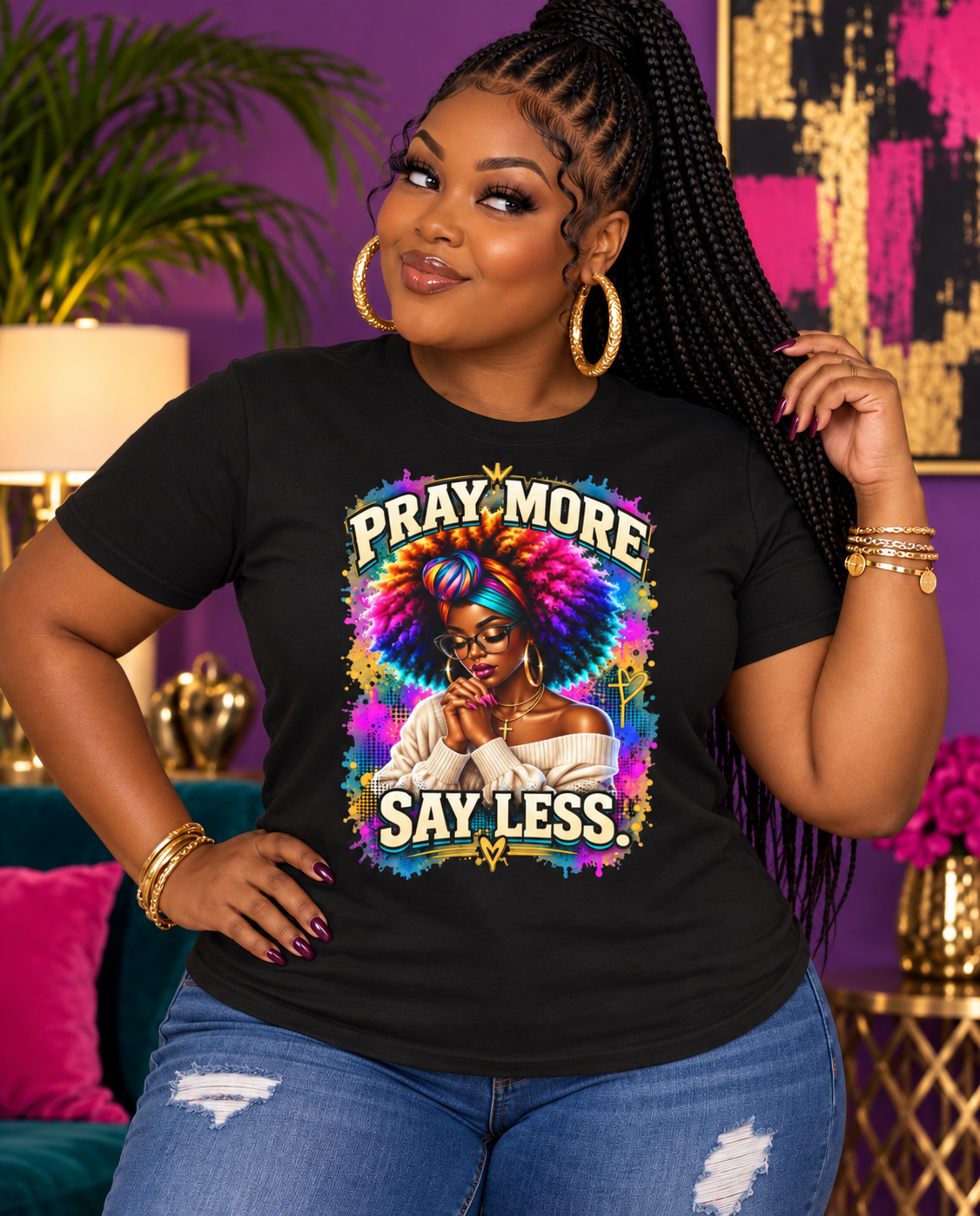 Pray More, Say Less Graphic Tee