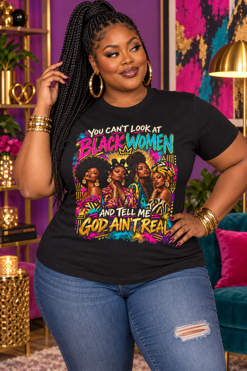 You Can’t Look at Black Women Statement Tee