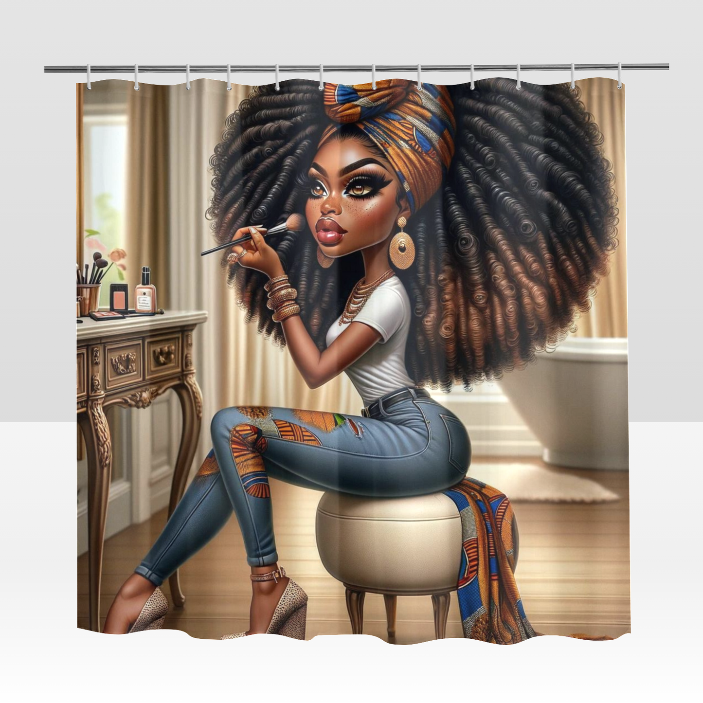 Glamour Gaze Shower Curtain 72"X72"