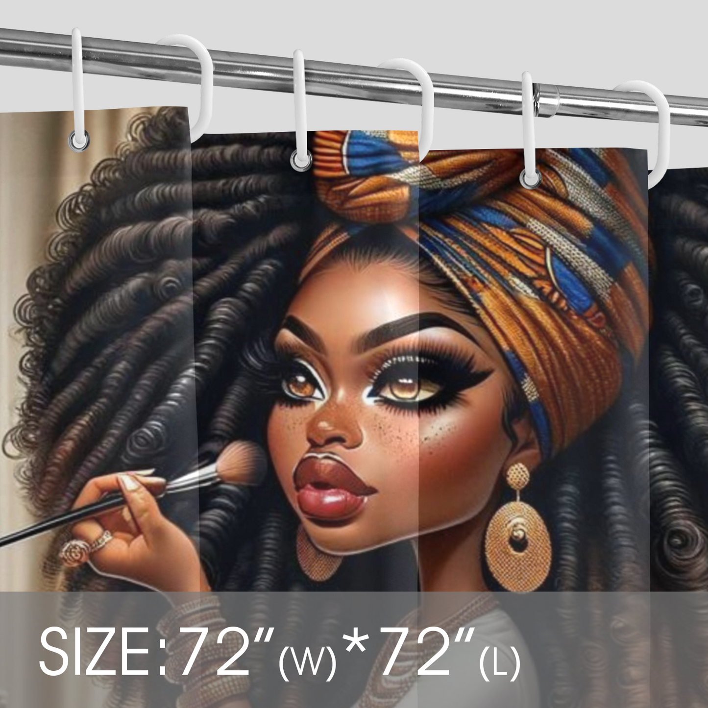 Glamour Gaze Shower Curtain 72"X72"