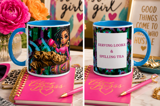 Serving Looks & Spilling Tea 15oz Mug