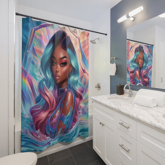 Mermaid Fantasy Shower Curtain 72" x 72"