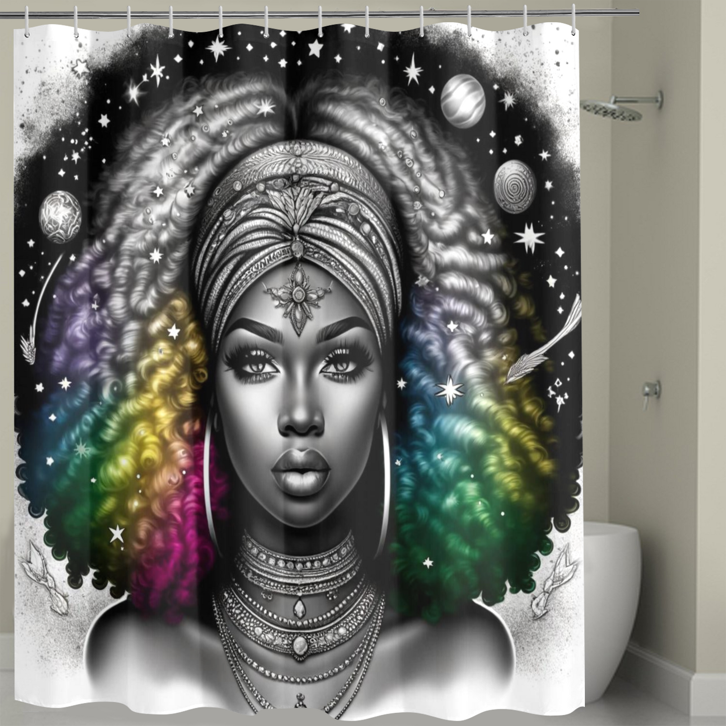 Cosmic Beauty Shower Curtain 72"x72"