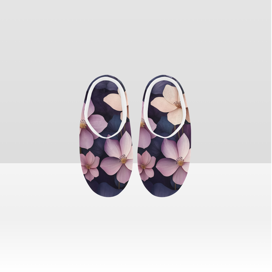 Ethereal Blossom Steps Plush Slippers: Cozy Elegance for Your Feet