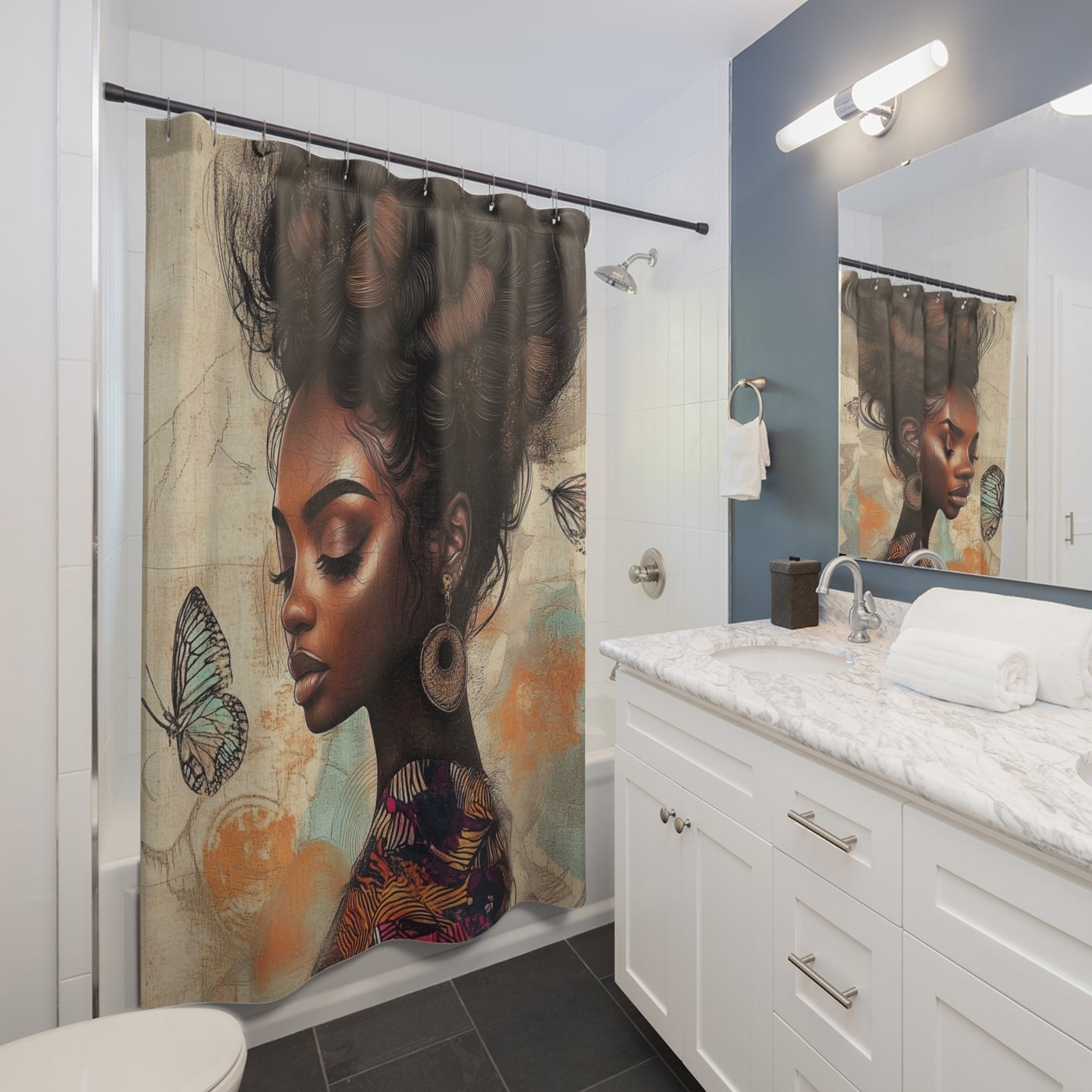 "Butterfly Beauty" Shower Curtain 72" x 72"