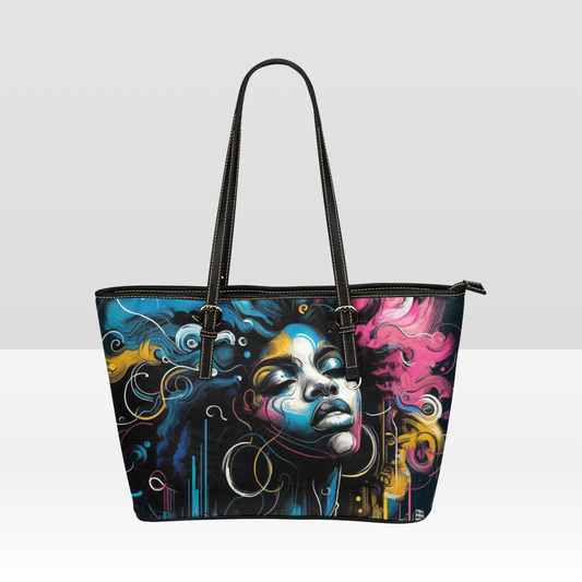 "Urban Fantasy" Leather Tote Bag