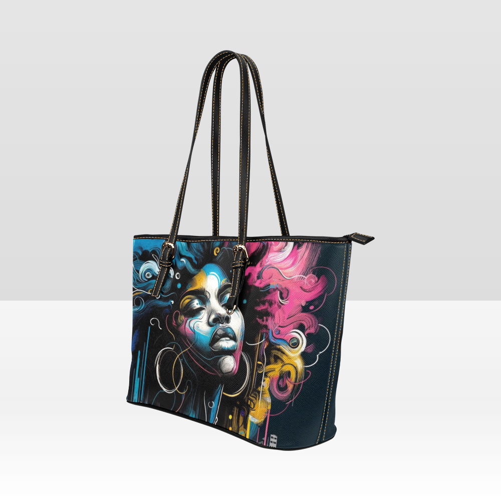 "Urban Fantasy" Leather Tote Bag