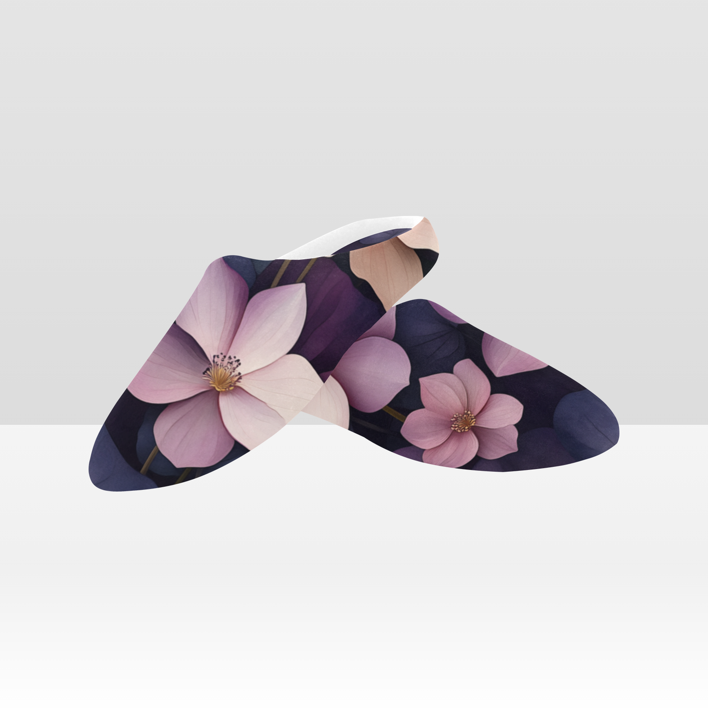 Ethereal Blossom Steps Plush Slippers: Cozy Elegance for Your Feet